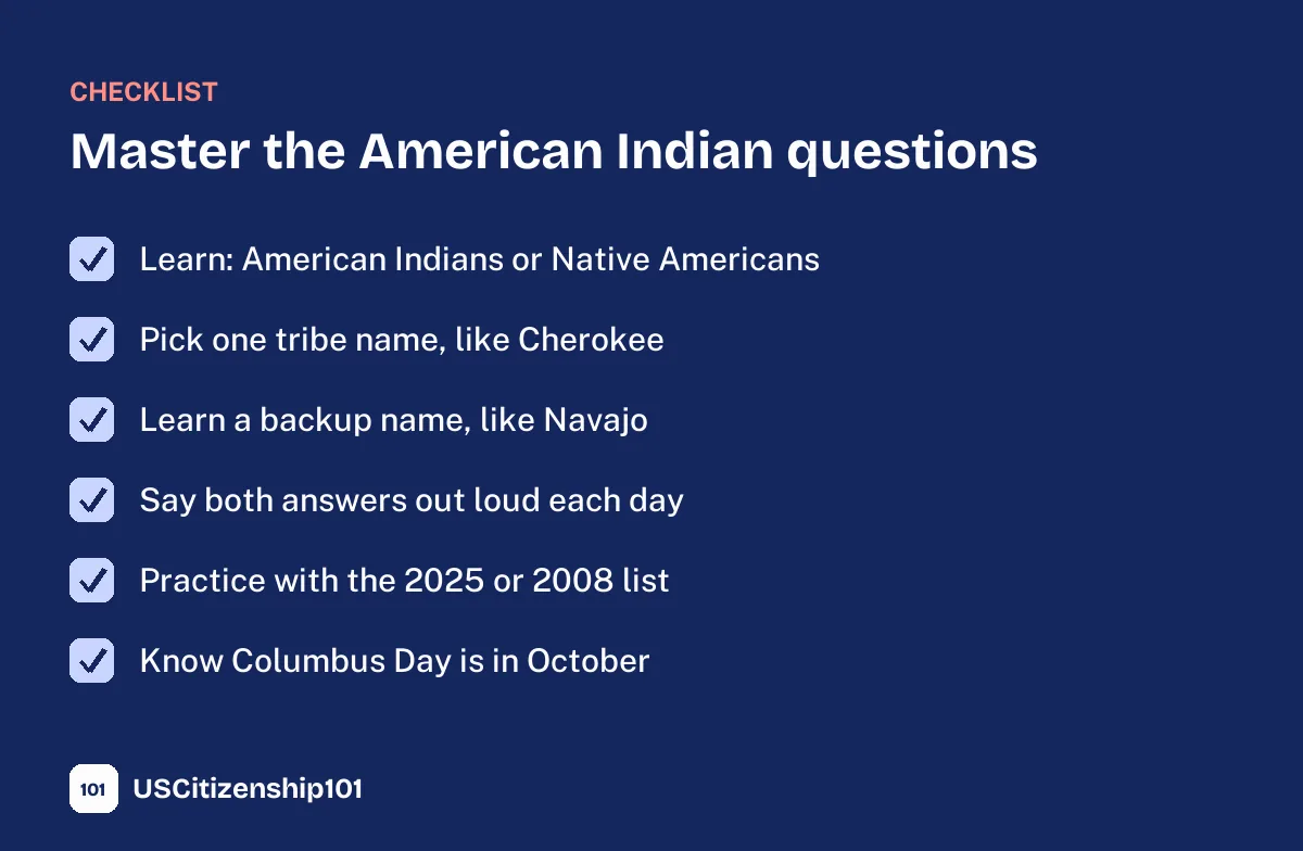 How to master the American Indian tribes questions