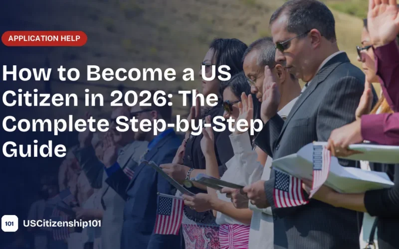 How to become a US citizen, new citizens raising their hands at a naturalization ceremony
