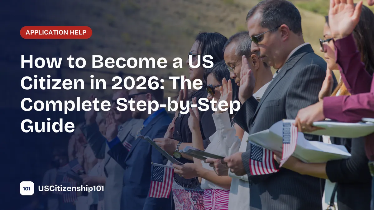 How to become a US citizen, new citizens raising their hands at a naturalization ceremony
