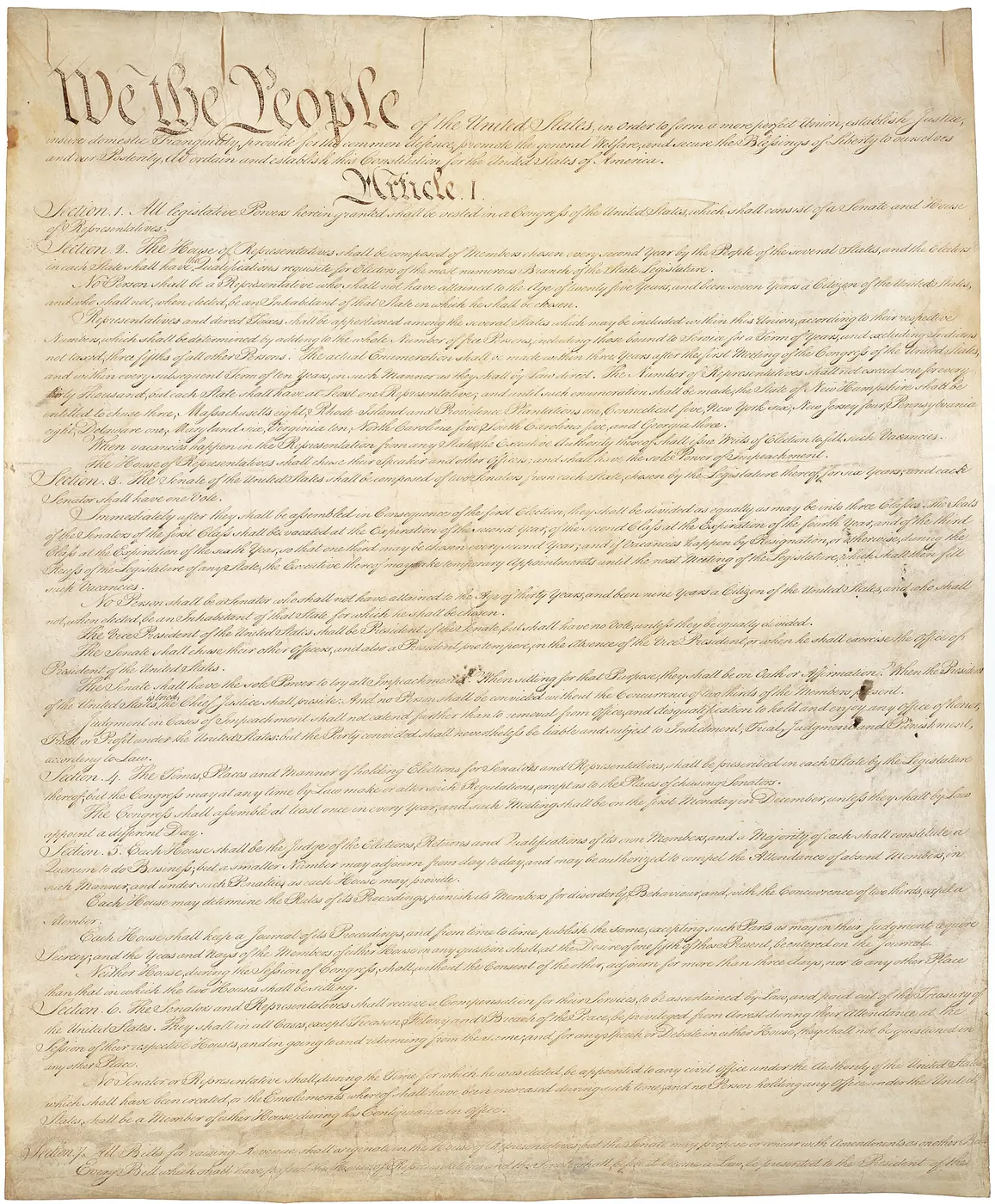 The Constitution, which the Bill of Rights amended in 1791