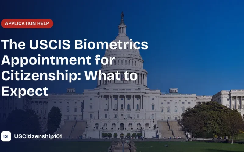 USCIS biometrics appointment for the naturalization application