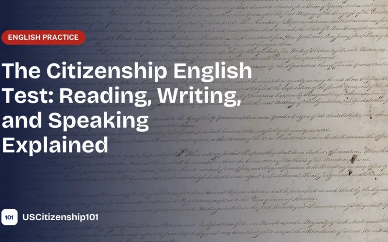Citizenship English test reading and writing practice