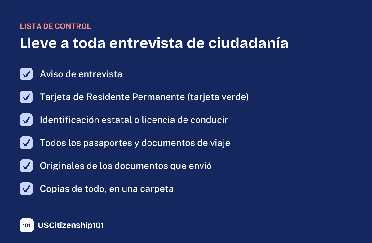 Los documentos para la entrevista que todo solicitante debe llevar