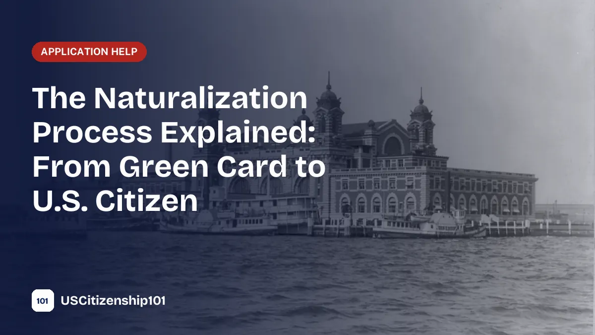The naturalization process from Green Card holder to U.S. citizen