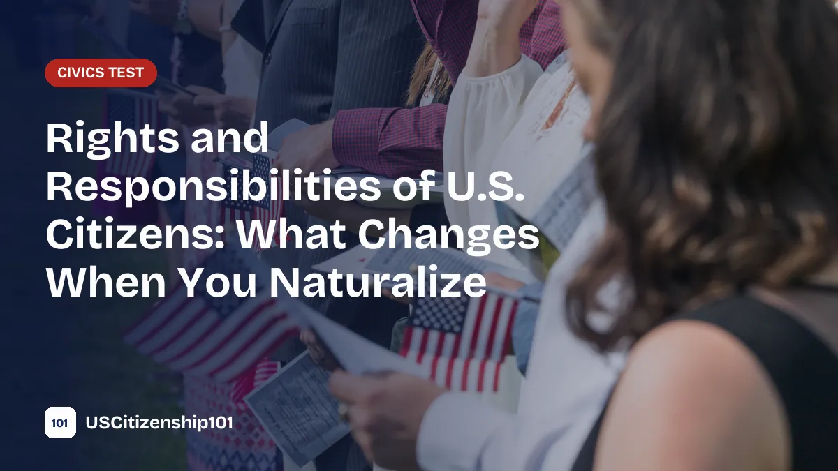 Rights and responsibilities of U.S. citizens, new citizens taking the oath